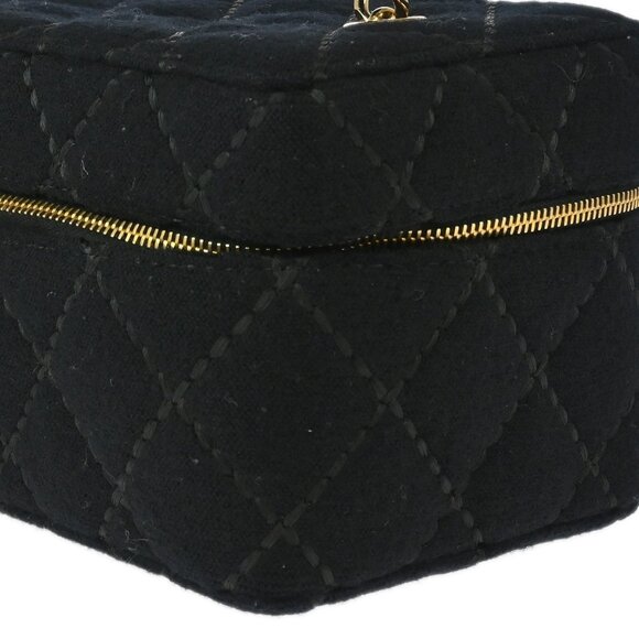 Chanel Black Wool Wild Stitch Vanity Handbag 186134 - Picture 3 of 9